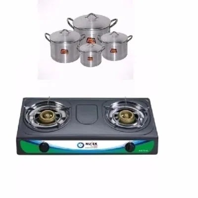 4 Pot And Table Top Gas Cooker Kitchen Bundle