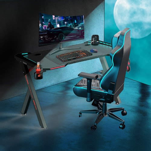 Racing Game Chair With Footrest