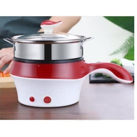 Double Layer Multi-function Non-stick Frying Pan & Electric Cooking Pot- 1.35l - 600w