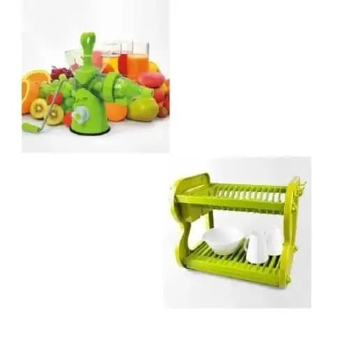 2 Tiers Dish Rack+ Fruit Extractor