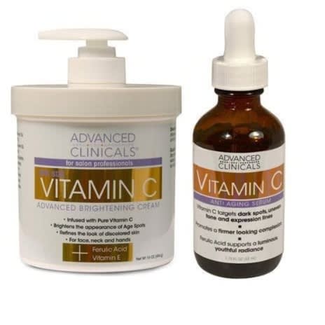 Vitamin C Cream 16oz And Vitamin C Face Serum 1.75oz Set