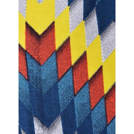 Debnova Design Multi colour Graphic Design Ankara Dress With Yellow Trimmings