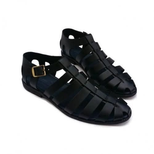 Men's Multi Stripe Leather Sandal