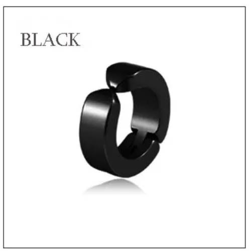 Men's Non Piercing Earrings - Clip On - Black
