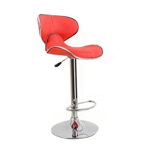Swivel Adjustable Bar Stool - Red