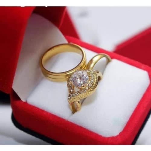 2 in 1 Wedding Ring Set