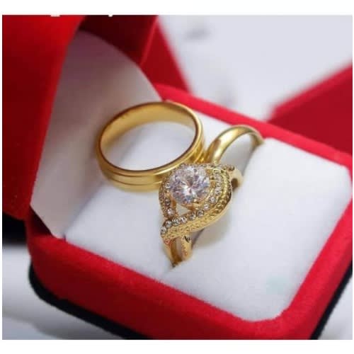 2 in 1 Wedding Ring Set
