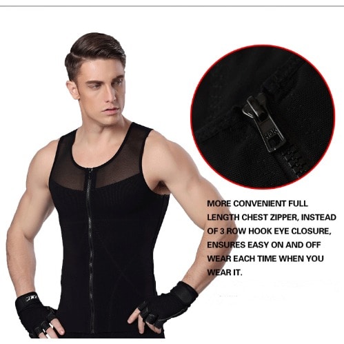 Men's Body Shaper & Slimming Vest - Black
