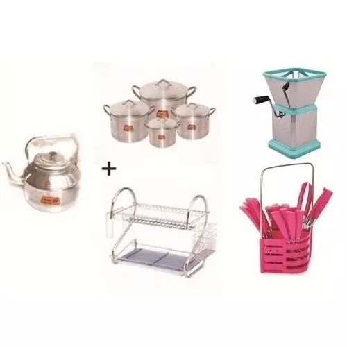 Special Tower Kitchen Bundle- Pots, Plate Rack And Kitchen Accessories