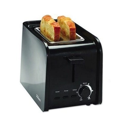2-slot Bread Toaster Machine - Black
