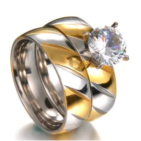Women's Wedding Ring - Gold & Silver
