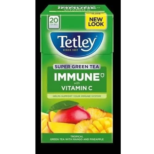 Tetley Super Green Tea Immune With Vitamin C - 20 Tea Bags