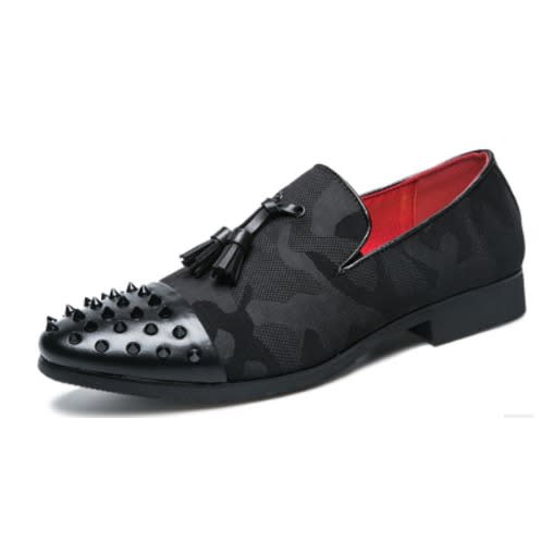 Men's Dress Shoes, Pointed Head, Sequins- Premium Design