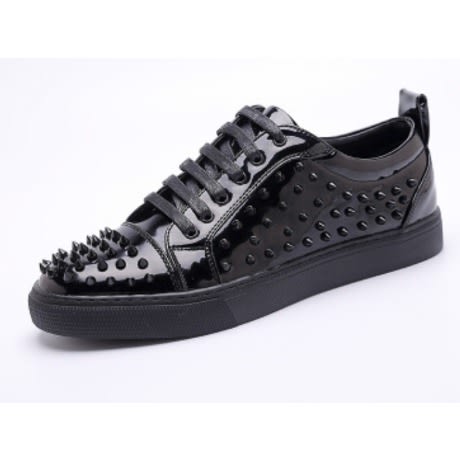 Rivet Studded Sneakers - Black