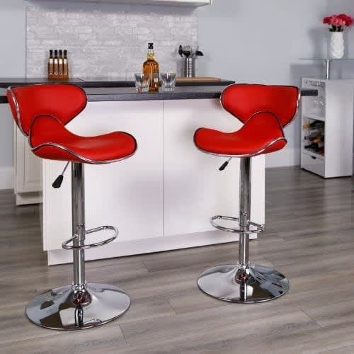 Love Barstool - Set Of 2  Red