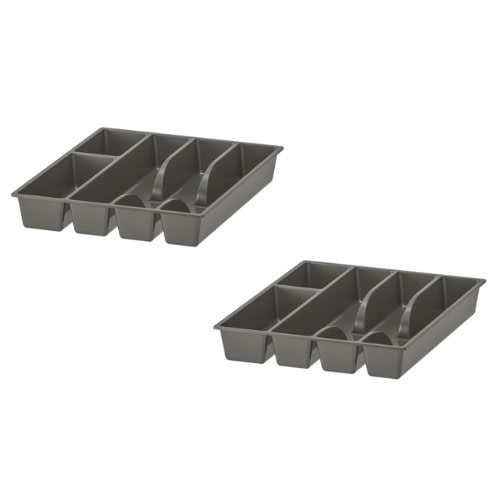 SmAcker Cutlery Tray - 2piece - Grey