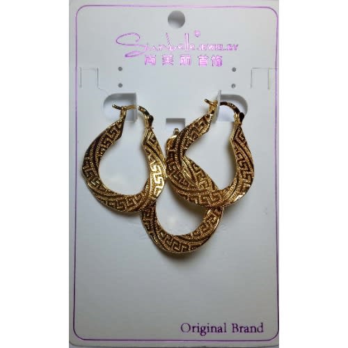 Earring & Pendant Jewelry Set - Gold