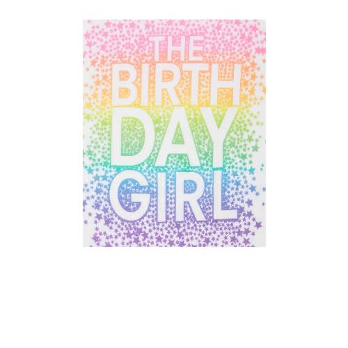 The Birthday Girl Sparkles Glittering Top  - White