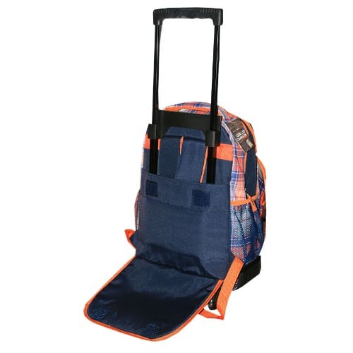 17 Inch Travel Luggage Backpack With Wheels Multicolored