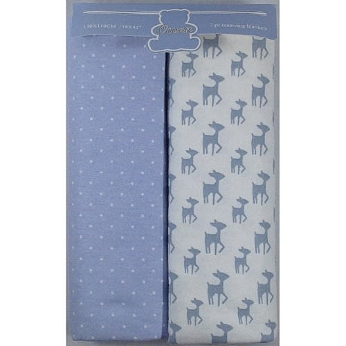 2-in-1 Pack Big Baby Receiving Blankets Flannel