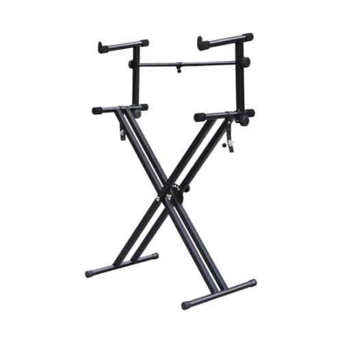Double Keyboard Stand - Black