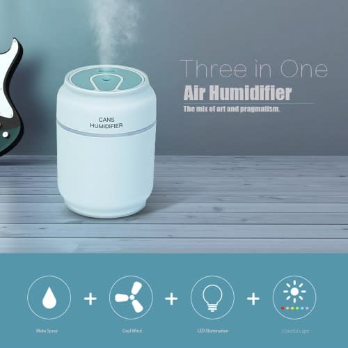 USB Mini Portable Ultrasonic Cool Mist Humidifier With LED Night Light-230ml