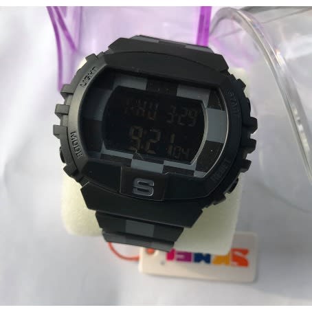 Men's Digital Movement Rubber Strap Wrist Watch