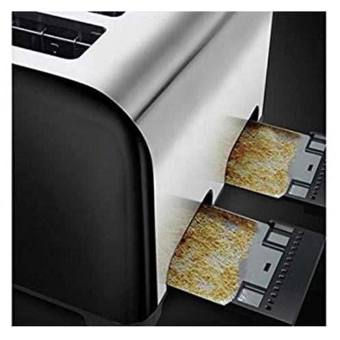 Worcester Extra Wide Slots 4-Slice - Family Size Pop-Up Toaster - Black  With Gift Item