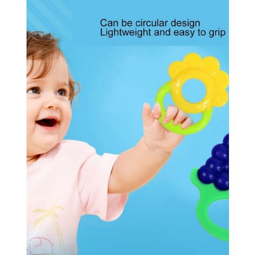 Non-toxic Baby Fruit Soft Soother & Teething Toy - Yellow Flower