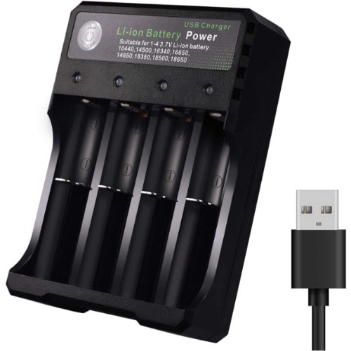 4 Slot Bay- Lithium-ion Rechargeable Battery Charger
