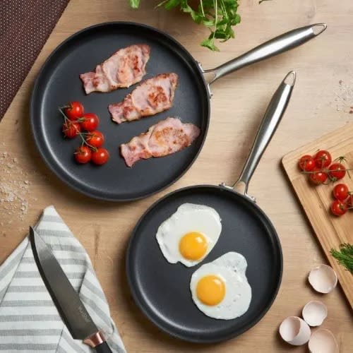 Hard Anodized Aluminum Frying Pan Set - 2pcs