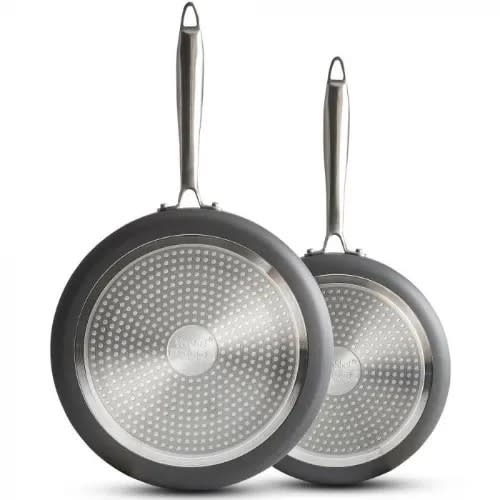 Hard Anodized Aluminum Frying Pan Set - 2pcs