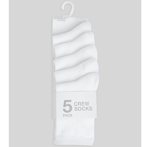 School Socks White - 5 Pairs