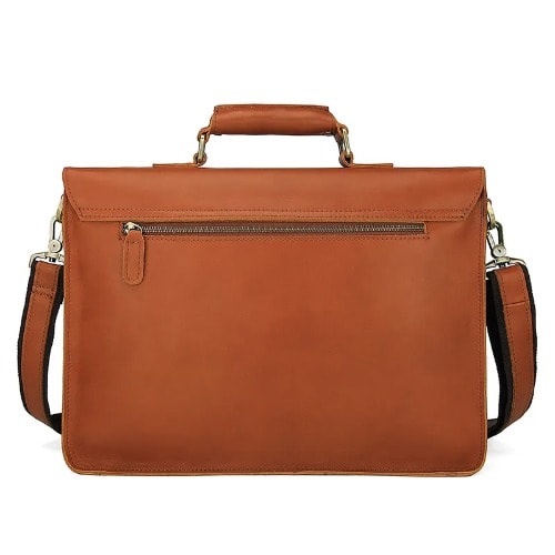 Leather Laptop Messenger Handbag