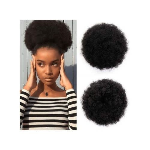 Afro Hair Bun -Black