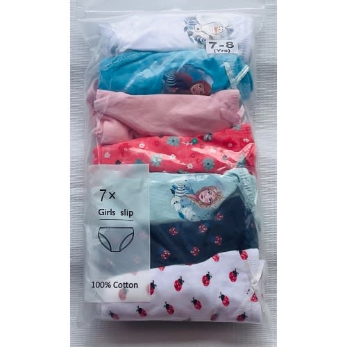 Girls Briefs-F8 - Multicolor - 7 Packs
