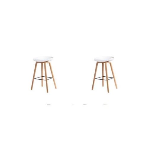 Modern Iron Frame Bar Stool - Set Of 2