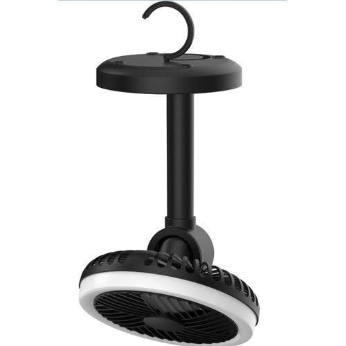Rechargeable Mini Table Fan With Round LED Lamp -5
