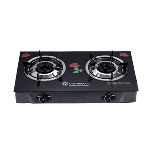 Glass Table Top Gas Cooker - Double Burner
