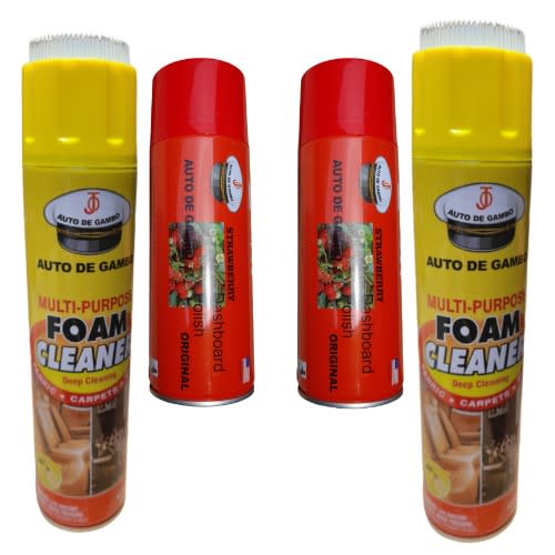 2pcs Foaming Cleaner + 2pcs Strawberry Dashboard Polish