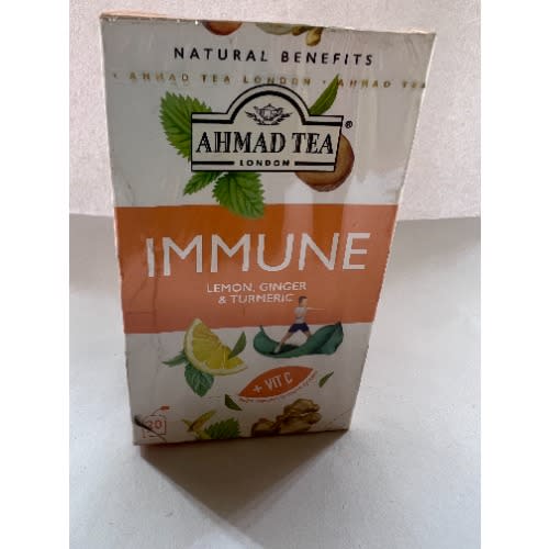 Ahmad Lemon Ginger And Tumeric Immune Infusion Tea-20teabag