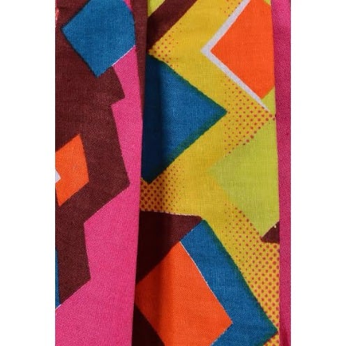 Debnova Designs Colourful Ankara Dress with Pink Trimmings