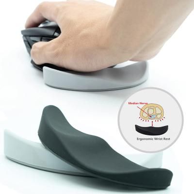 Ergonomic Wrist Rest Mouse Pad PC Accessory-Grey (Left)