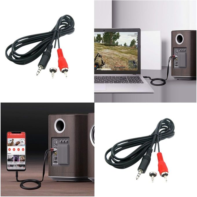 2 To 1 Mp3 Phone Auxiliary Audio Home Theater Cable