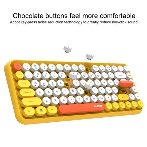 Tablet  Phone Computer Household Office Wireless Keyboard(Green)