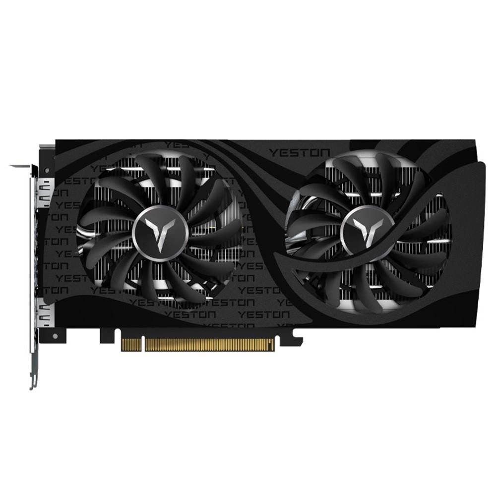 Yeston RX6500XT-4G D6 GAEA Gaming Graphics Card 4G/64bit/GDDR6 Memory 2 Large Size Cooling Fans Metal Backplate DP+HD Ports
