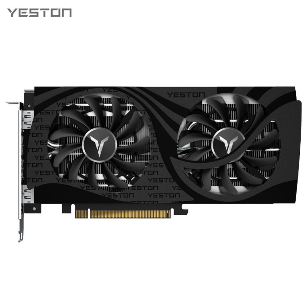 Yeston RX6500XT-4G D6 GAEA Gaming Graphics Card 4G/64bit/GDDR6 Memory 2 Large Size Cooling Fans Metal Backplate DP+HD Ports