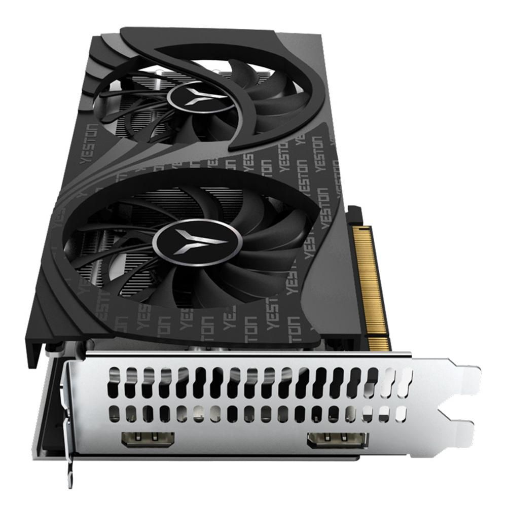 Yeston RX6500XT-4G D6 GAEA Gaming Graphics Card 4G/64bit/GDDR6 Memory 2 Large Size Cooling Fans Metal Backplate DP+HD Ports