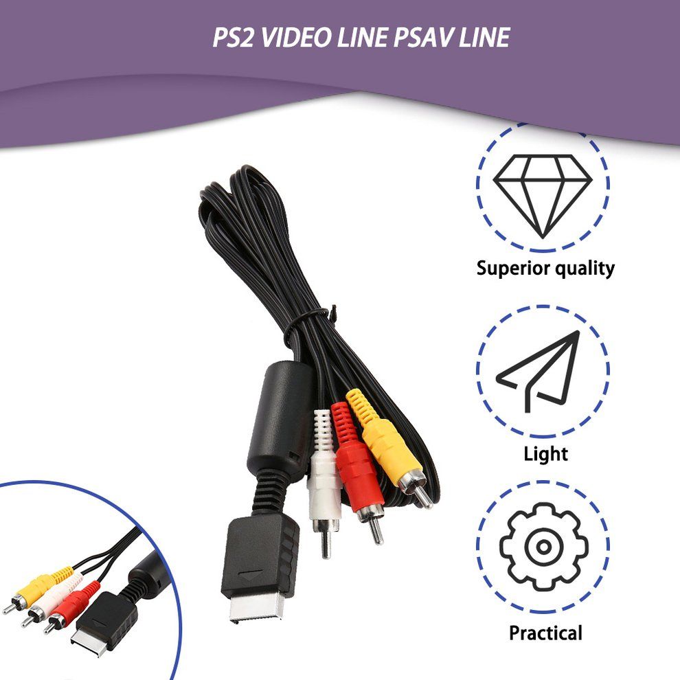 PS2 Video  Able AV  Able NEW R A Audio Video  Omposite TV  Onsole 1.8M-black