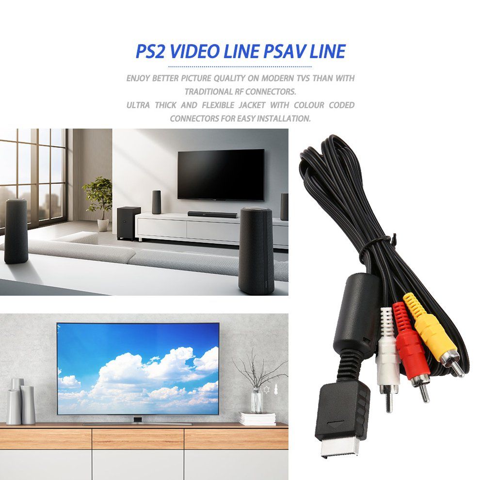 PS2 Video  Able AV  Able NEW R A Audio Video  Omposite TV  Onsole 1.8M-black